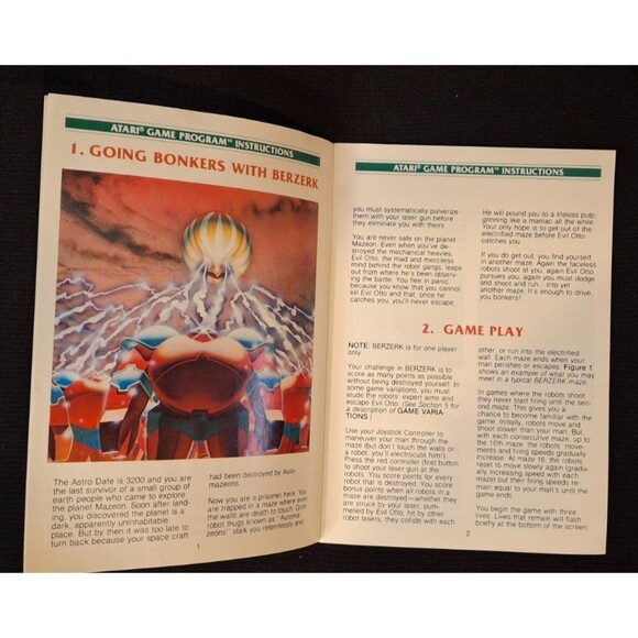 Lot of 2: Battlezone & Berzerk Atari 2600 Manuals Only - Picture 4 of 10